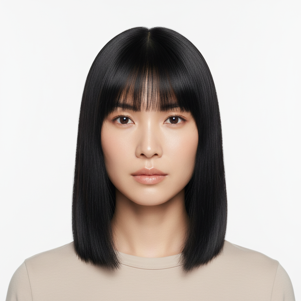 Curtain Bangs style sample